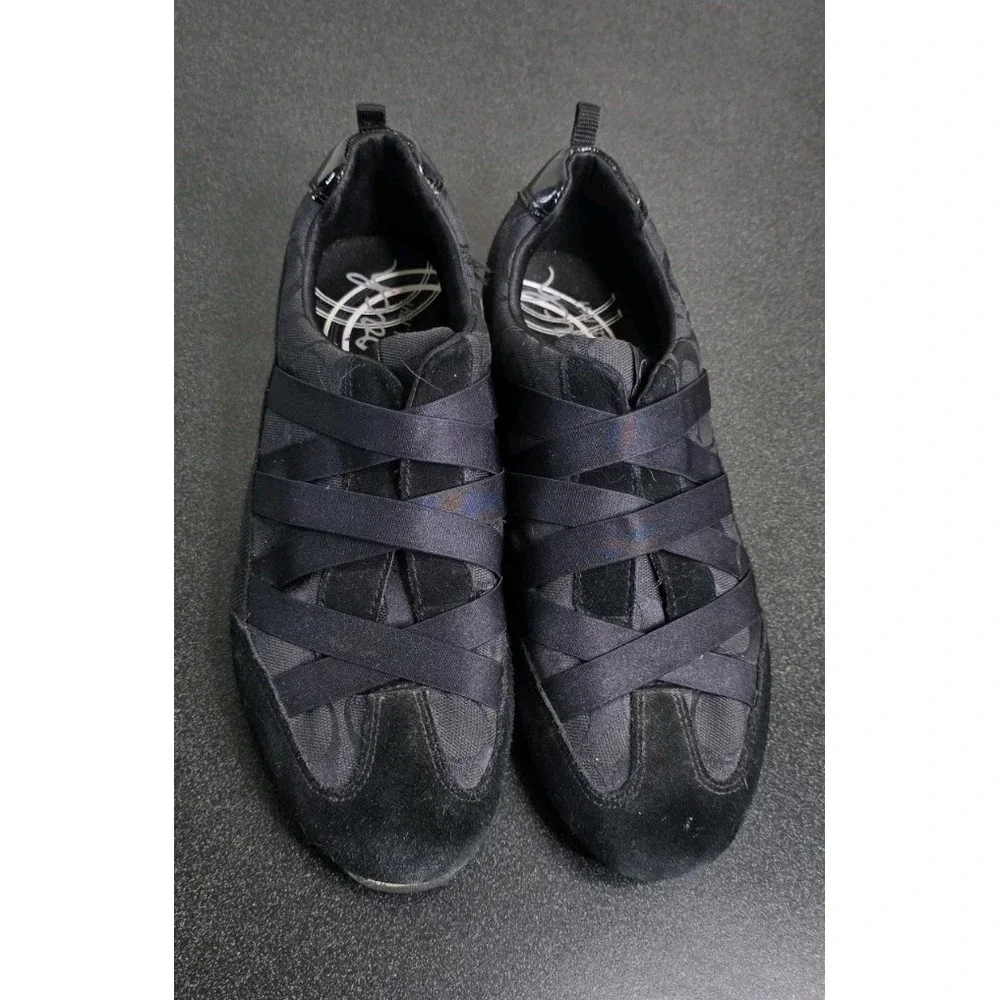 Vintage Coach Harmonie Black Woman 8.5 Shoes Sneaker‎ Pull On Suede Casual